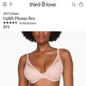 Brand new Thirdlove 24/7 Classic Uplift Plunge bra